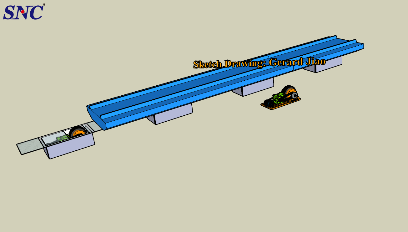 Dispositivo de carro plano para processamento de pilha de tubo de concreto